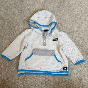 Canadiana baby toddler pullover quilted 2T grey blue national geographic